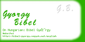 gyorgy bibel business card